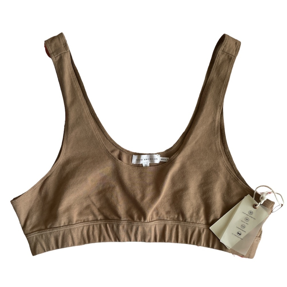 46. *NWT* Good American Tan ESSENTIAL SCOOP BRA Size 5